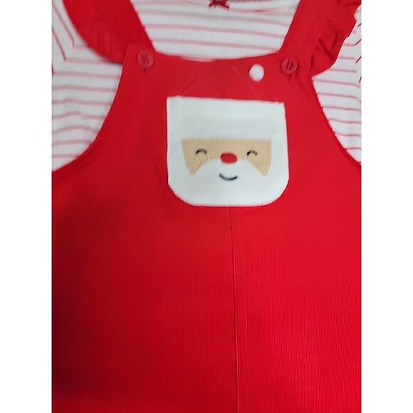 Carter's Girl Dress Jumper Outfit Holiday Christmas Santa 2 Piece Size 24M NWOT - Picture 2 of 6